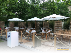 location de mobilier evenementiel à Paris pour evenement sportif